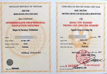 Làm bằng Cao đẳng Trung cấp Dược tại TpHCM có hồ sơ gốc có dễ bị phát hiện không?