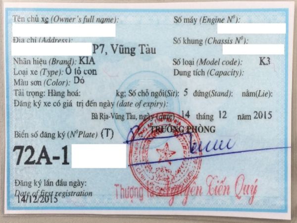 Làm Cavet Xe Giả Phôi Thật 100% Giá Rẻ Bao Lưu Thông